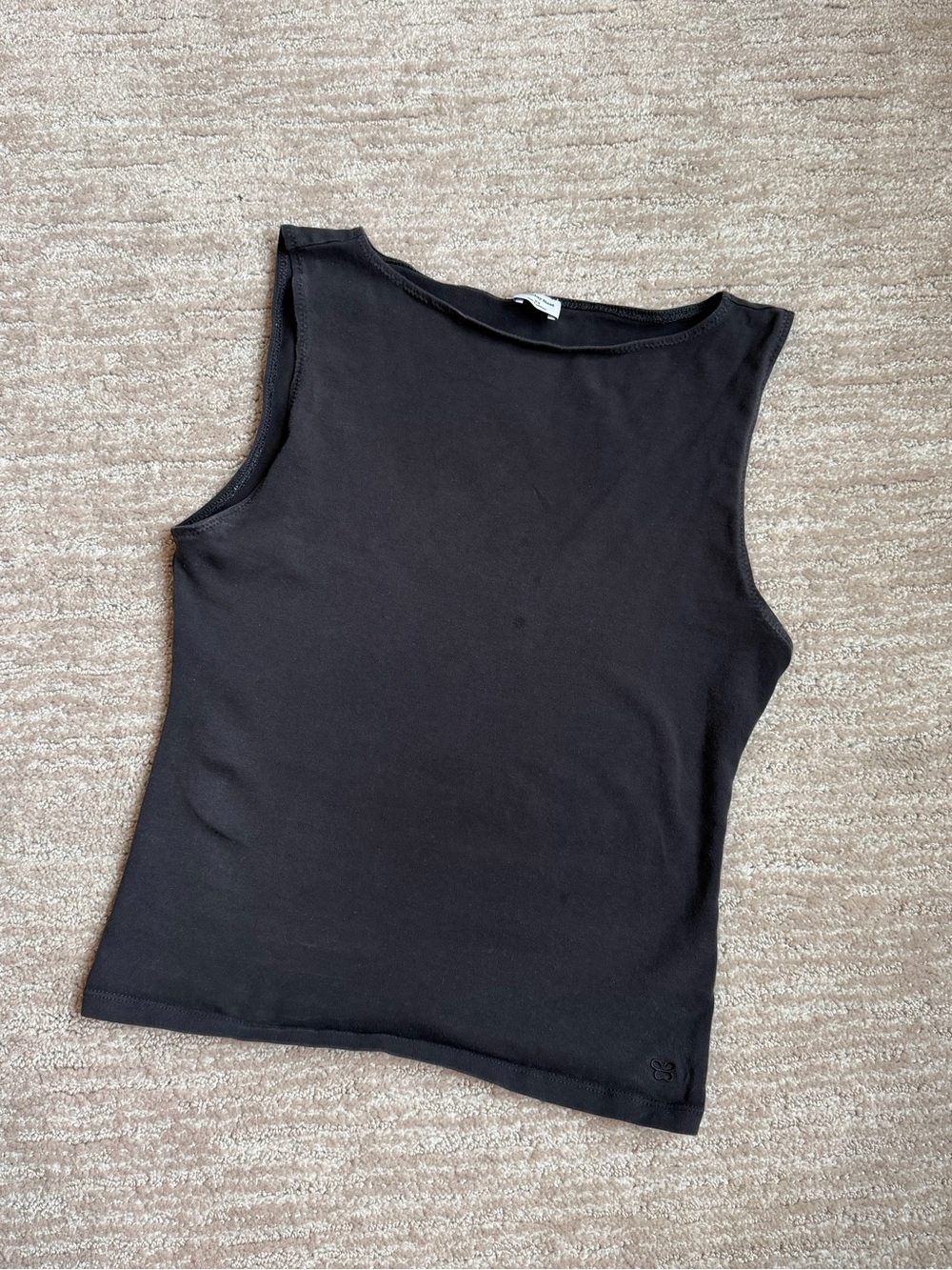Aritzia Black Boat Neck women’s tank Top